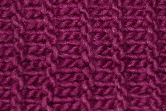 Image of Hand Knitted Purple Snood
