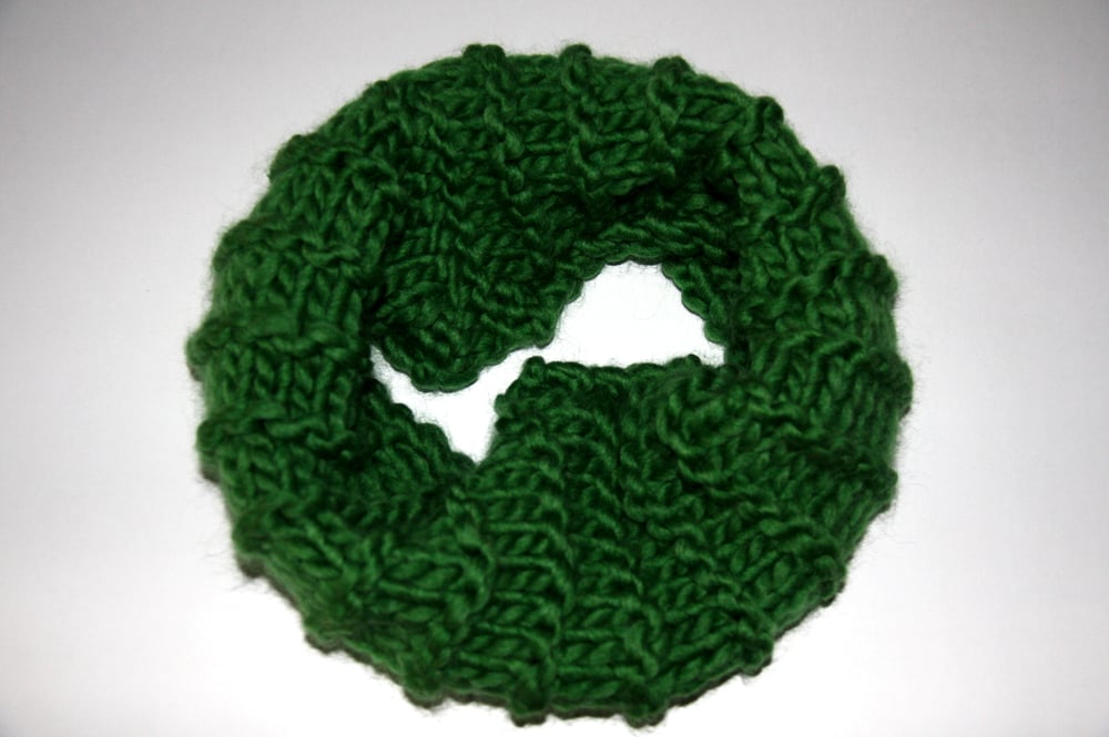 Image of Hand Knitted Green Snood