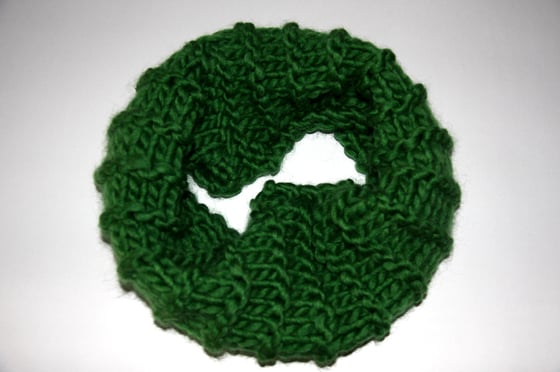 Image of Hand Knitted Green Snood