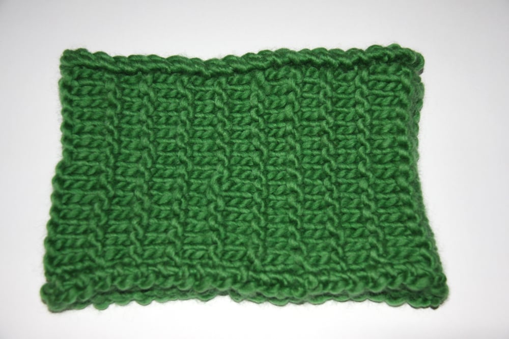 Image of Hand Knitted Green Snood