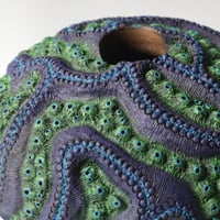 Image 2 of Black Walnut Wood Vessel - Highly Embellished (526)