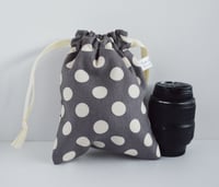 Image 3 of Best Camera Bag of 2019 PLUS FREE matching strap | Water Repellent Gray Polka Dot 
