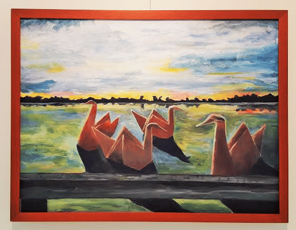 Image of Original Painting 'Cranes'