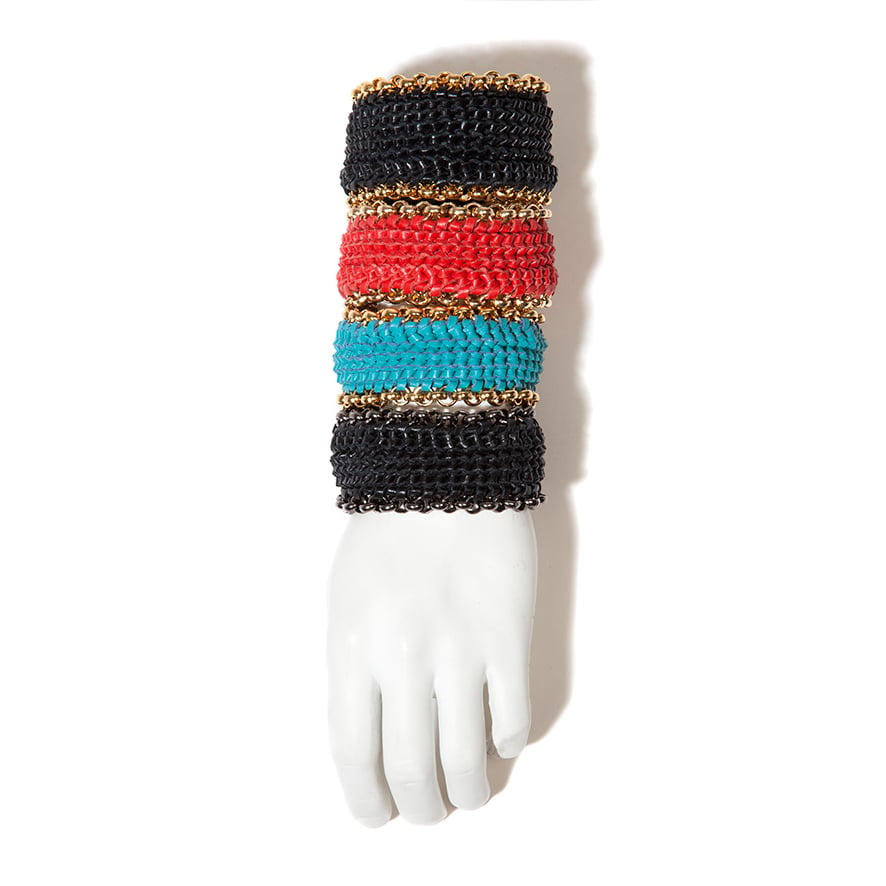Image of "Circuit" Woven Leather Bracelets