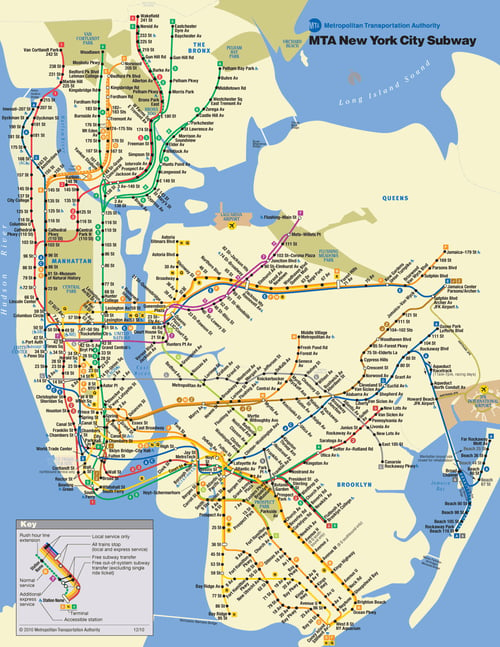 Image of BEATLES!. Original Art on New York City BIke and Subway Maps.
