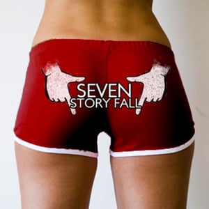 Image of 7SF "Hands" Booty Shorts (Burgundy) 