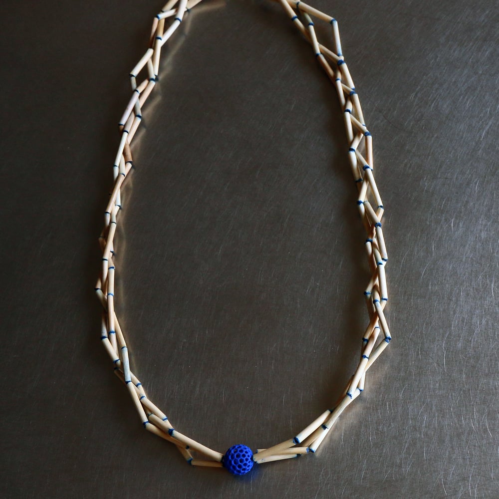 Image of 3D printed necklace Delft blue 