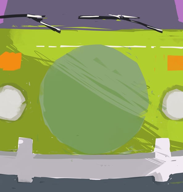 Image of "VW Camper" A3 Print
