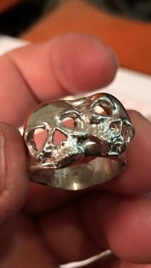 Image of Xxx Z' Double Skull Oh'Death Ring & Z' ARRRGGGGH Pirate Sword Pendant xxX