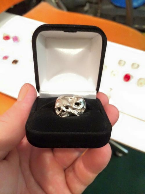 Image of Xxx Z' Double Skull Oh'Death Ring & Z' ARRRGGGGH Pirate Sword Pendant xxX