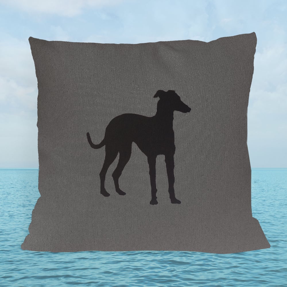Image of Whippet Italian Grey Hound Grey Hound Square Cushion Cover  Cushion Cover Free Australian Shipping