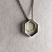 Image 5 of Hexagon Honeycomb necklace range by The Magpie's Daughter 