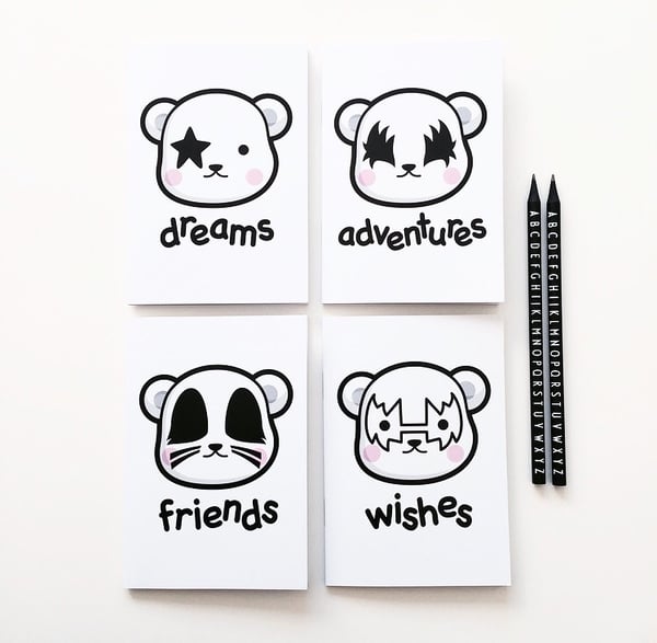 Image of Dreamer bears notebook set of 4