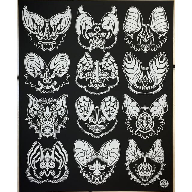 Image of BATS! Print by AJ Maloney