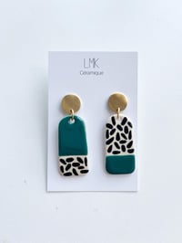 Paire de boucles d’oreilles céramique SIMPIA canard