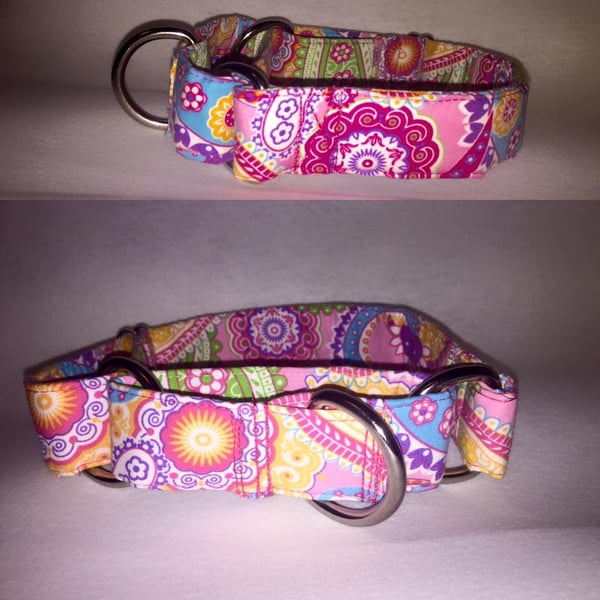 Image of Pink Paisley 1.5" Martingale