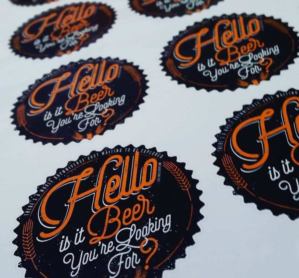 Hello to Beer Vinyl Sticker
