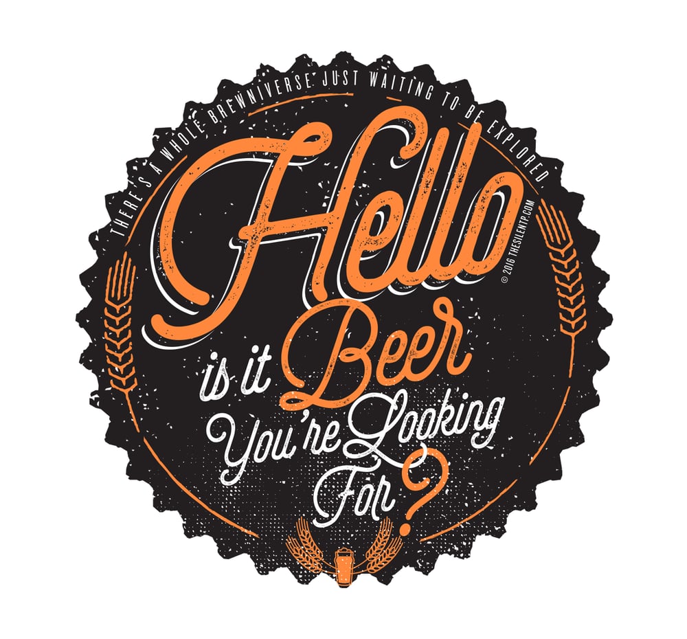 Hello to Beer Vinyl Sticker