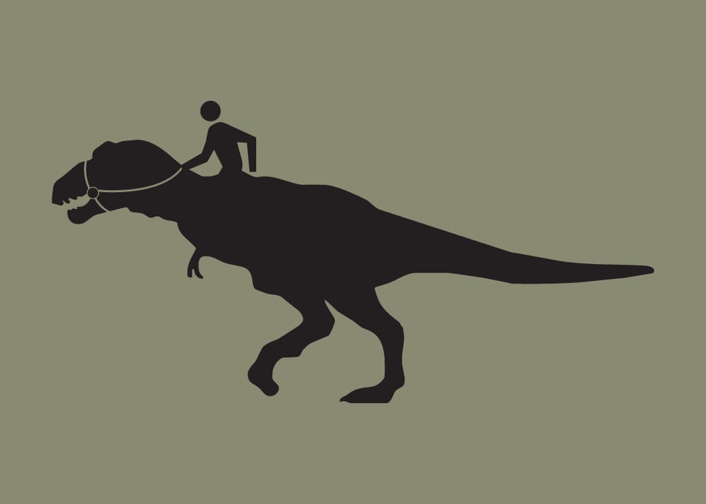 Walking Man Dino Rider Print Collection
