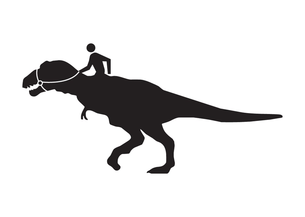 Walking Man Dino Rider Print Collection