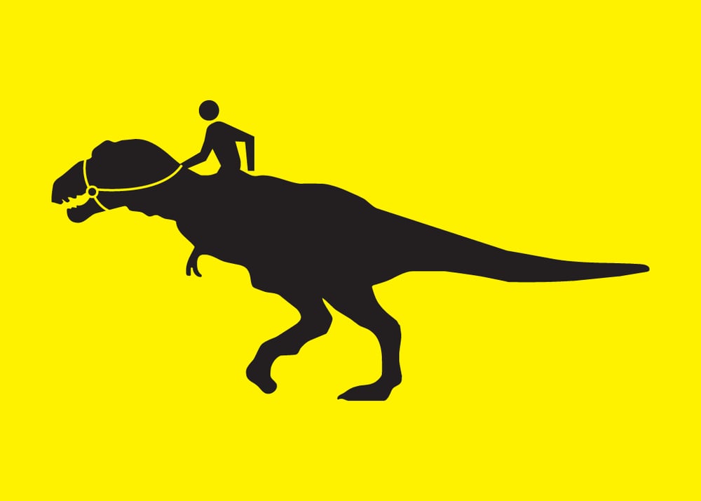 Walking Man Dino Rider Print Collection