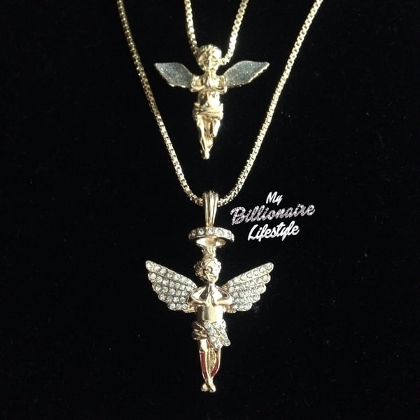 Image of Bling angel / angel with halo set