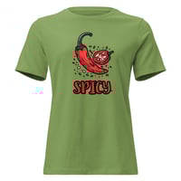Image 4 of Women's Relaxed T-Shirt, Spicy Peppers T-Shirt | Funny Chili Pepper Graphic Tee