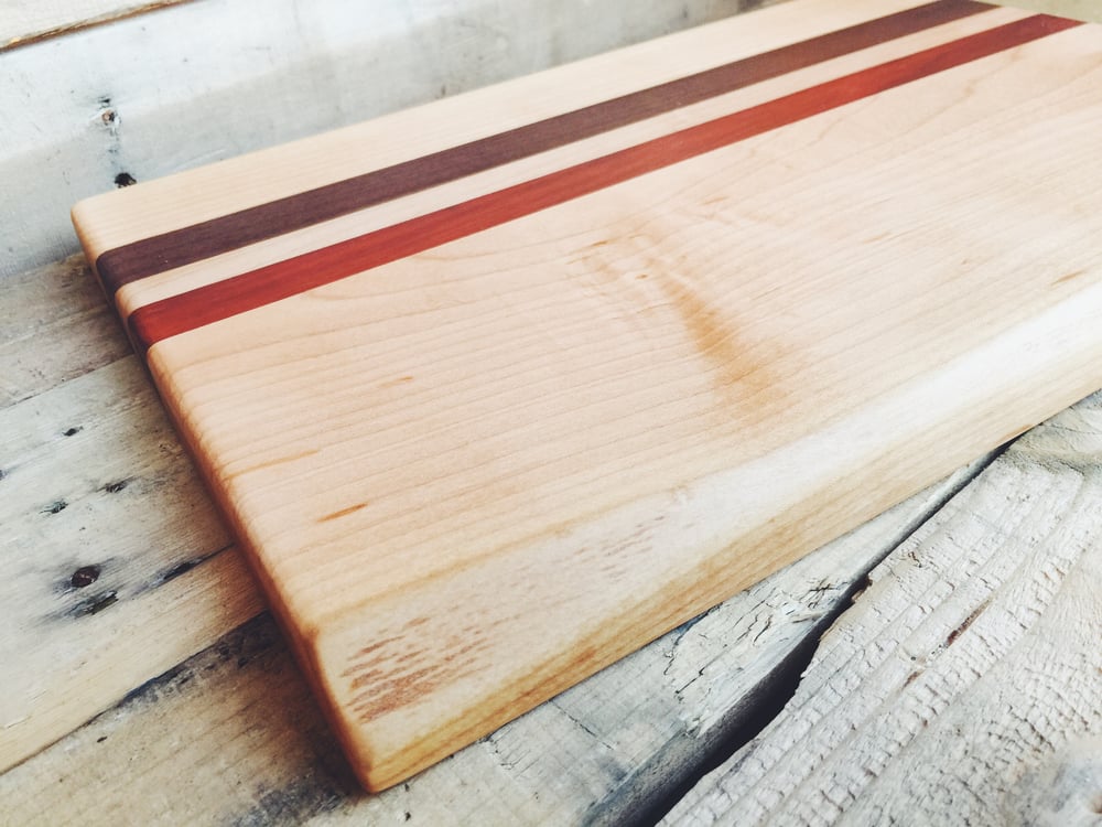Image of Large Live Edge Maple Striped Board