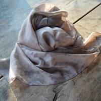 Image 3 of Eco print silk shawl