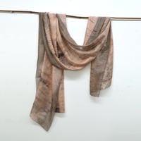 Image 2 of Eco print silk shawl