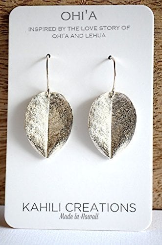 Image of Medium ohi'a leaf earrings