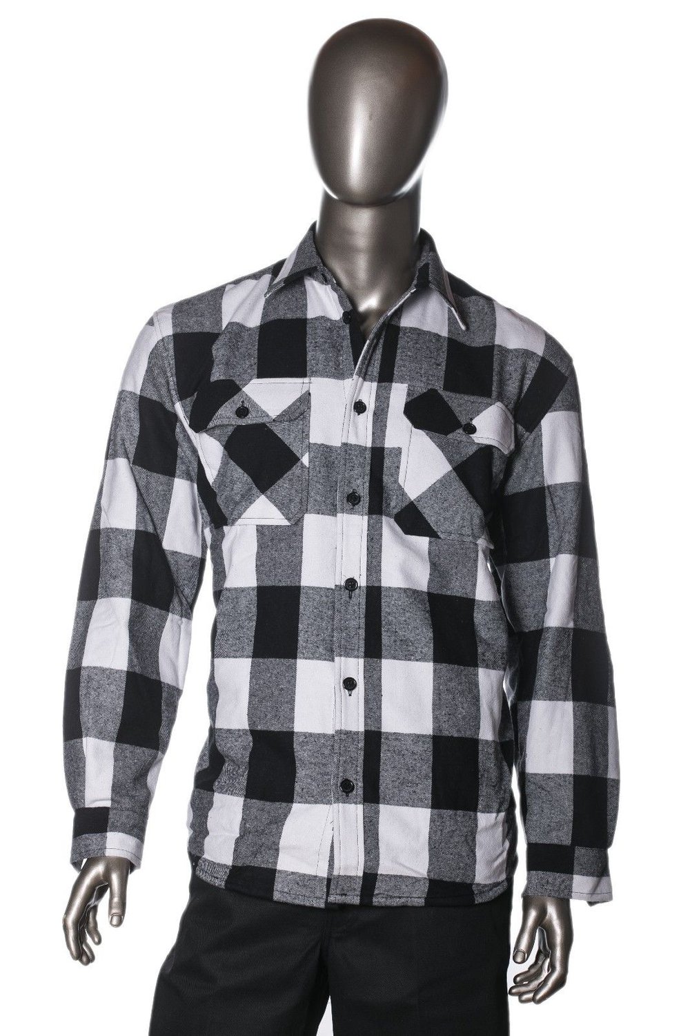 HG Mens Brawny Buffalo Plaid Flannel Jacket Heavyweight