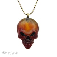 Image 1 of Amber Resin Evil Skull Pendant *ON SALE WAS £25 NOW £13*