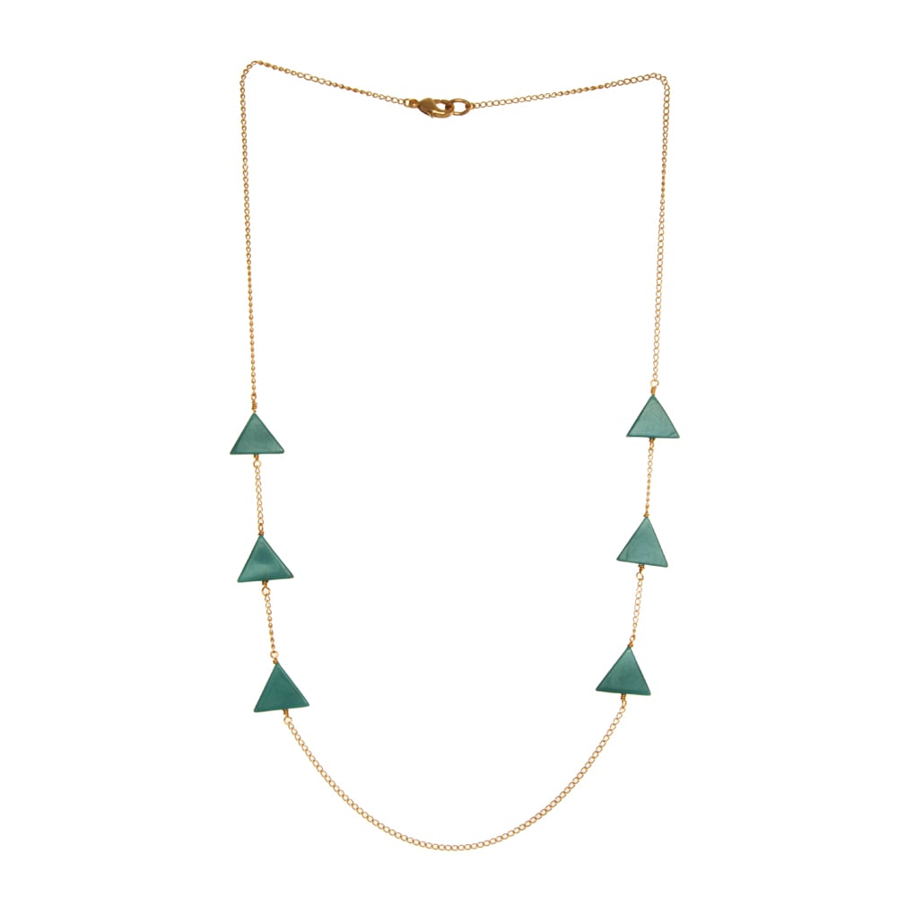 Image of EQUILATERAL TRIANGLE TURQUOISE necklace