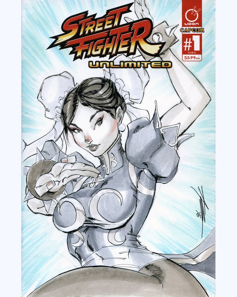 Image of Street Fighter Unlimited - Chun Li Original Art on Sketch Cover