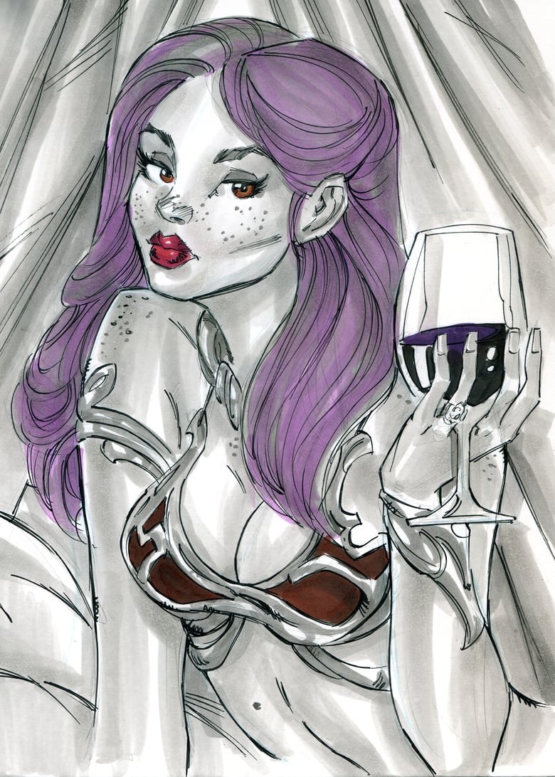 Image of "Karlana Del-Leia" Star Wars Jabba's Palace Lana Del Rey 5" x 7" Print