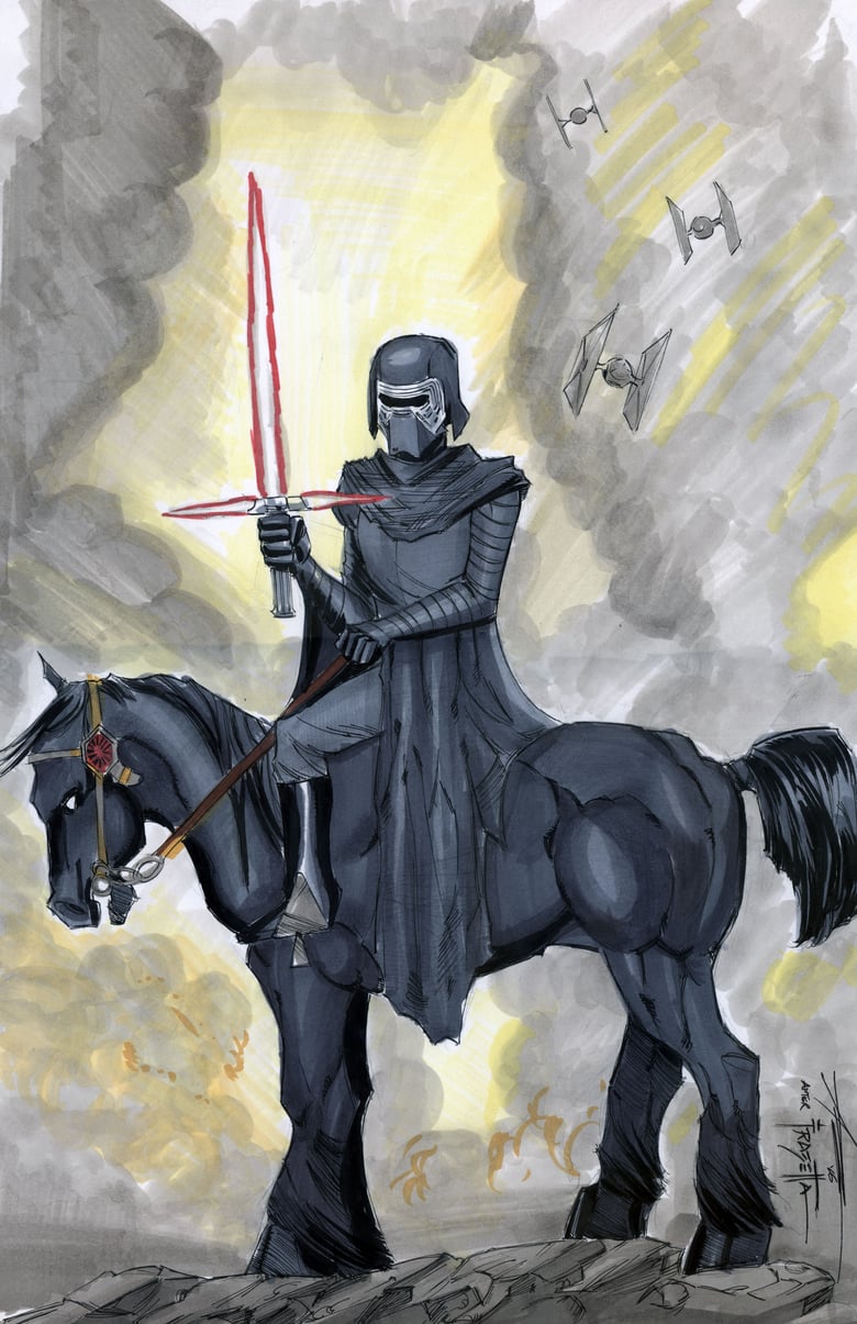 Image of Star Wars: The Force Awakens Kylo Ren as Frank Frazetta's Death Dealer
