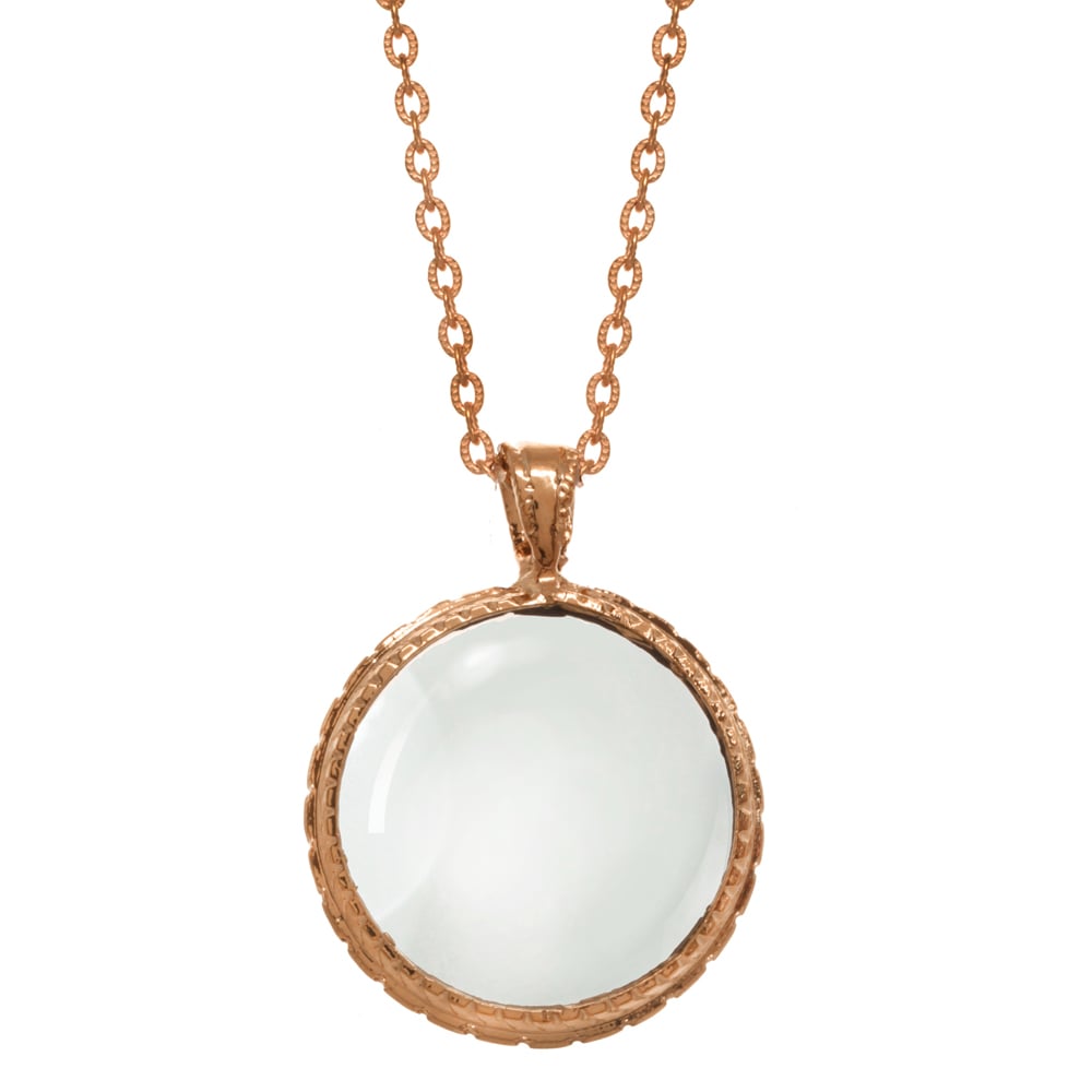 Image of ROSE GOLD LOOKING GLASS pendant