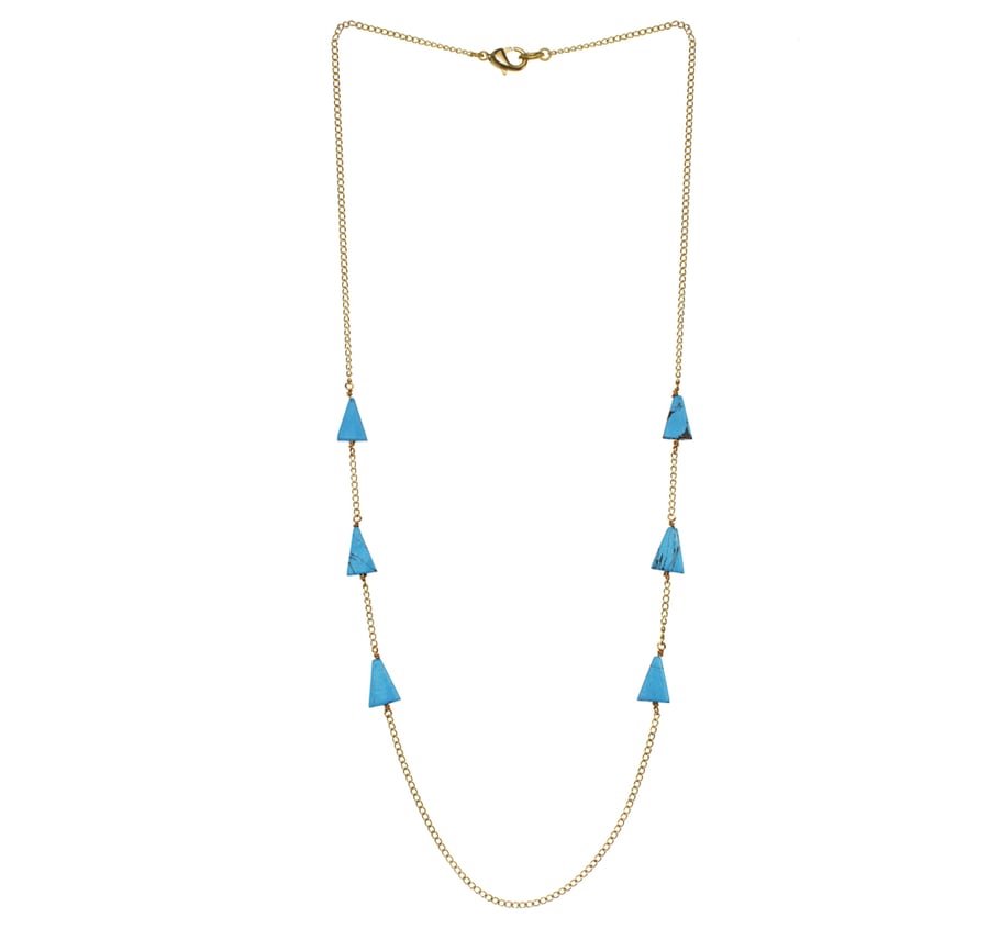 Image of TURQUOISE ISOSCELES TRIANGLE necklace