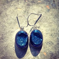 Image 1 of Rainbow Titanium Aura Quartz Earrings