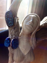 Image 3 of Rainbow Titanium Aura Quartz Earrings
