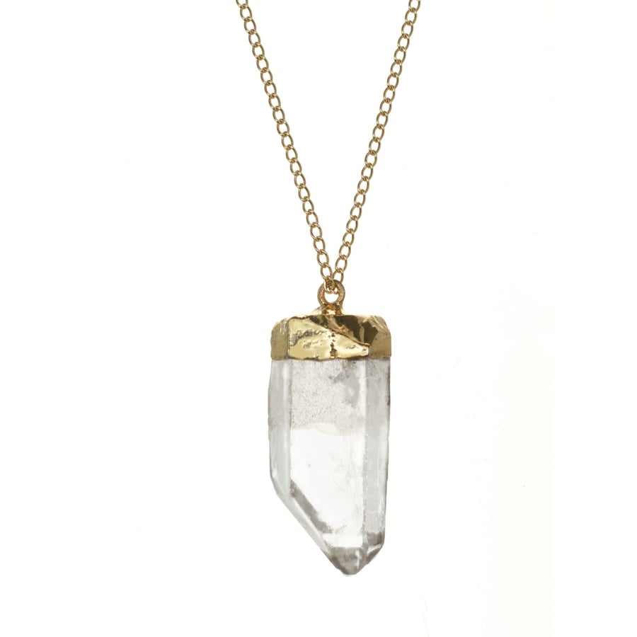 Image of GOLD DIPPED QUARTZ pendant