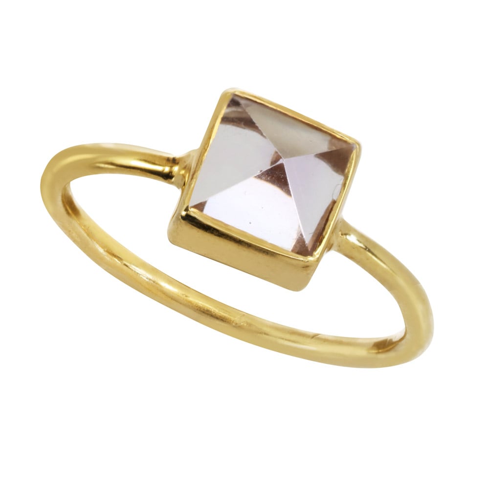 Pyramid Ring in gold - I AM VOLYA UK - Ukrainian Fashion Boutique