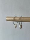 Porcelain pearl hoops