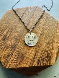 Image 6 of courage dear heart pendant necklace by peacesofindigo