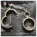 Image of Chrome Plated Steel Wrist Cuffs with chain.