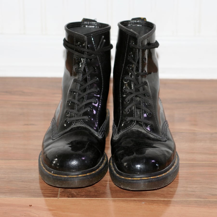Image of Black Patent Leather Dr. Martens