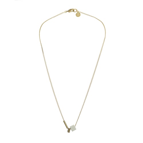 Image of ASYMMETRICAL SQUARE necklace