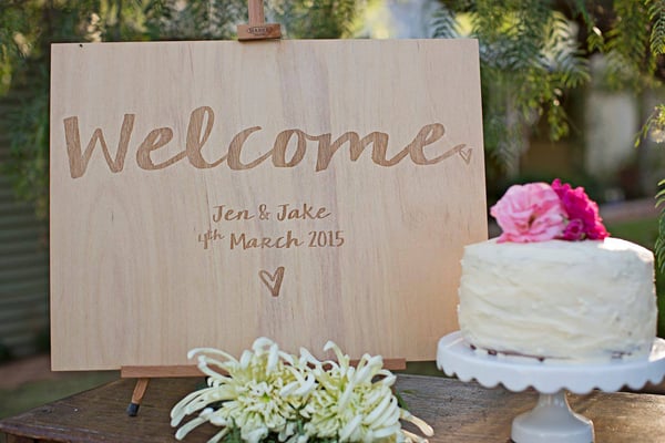 Image of Custom etched wooden sign