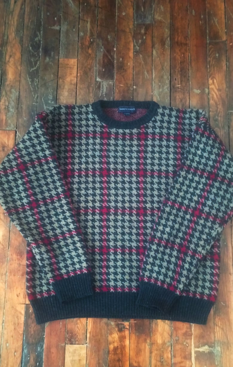 Image of Kenneth Gordon Sweater Red/Blue/Tan
